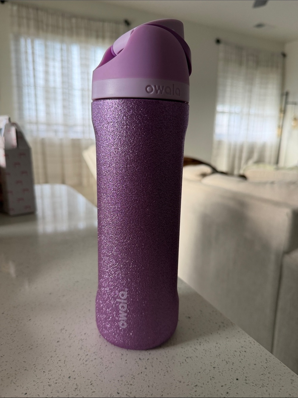 Women's Purple Glitter Water Bottle - Owala